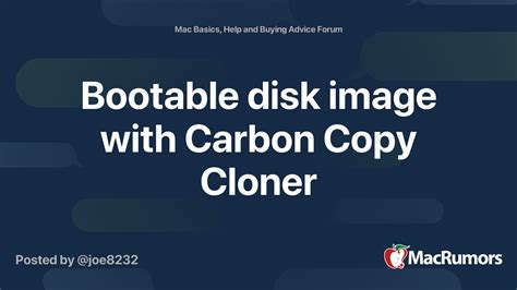 carbon copy cloner boot from disk image